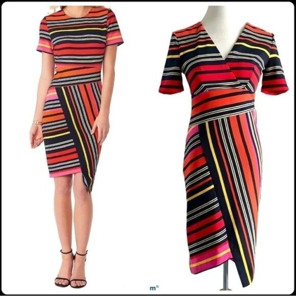****Cato Women’s plus Size Multicolored Knitted Asymmetric Dress 18WP (P) - Picture 1 of 7